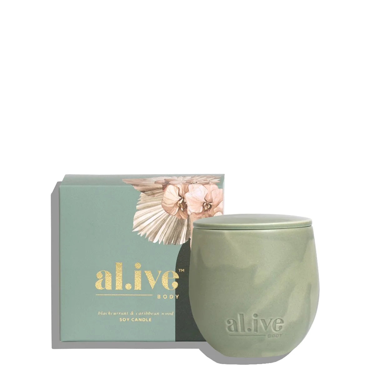 Alive Body Soy Candle - Blackcurrant &amp; Caribbean Wood 295g