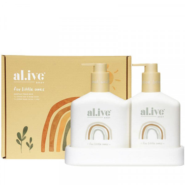 Alive Body Baby Hair/Body Wash & Lotion Duo + Tray - Gentle Pear
