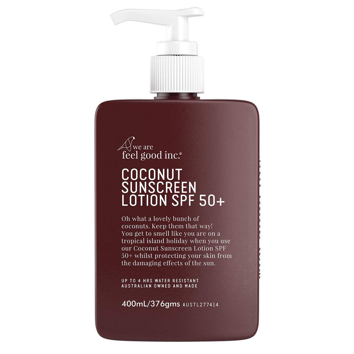 We Are Feel Good Coconut Sunscreen SPF50+ 400ml