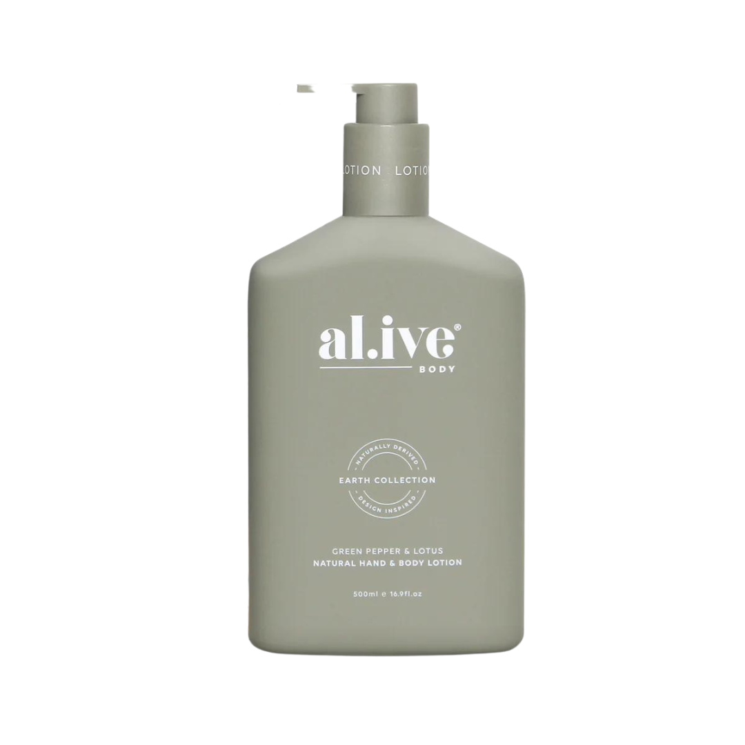 Alive Body Hand &amp; Body Lotion - Green Pepper &amp; Lotus 500ml