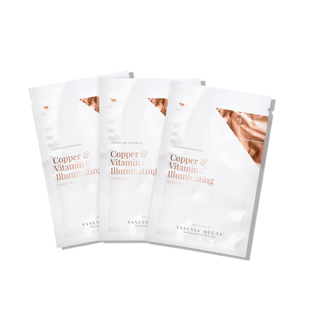 Vanessa Megan Copper &amp; Vitamin C Illuminating Sheet Mask 3pk