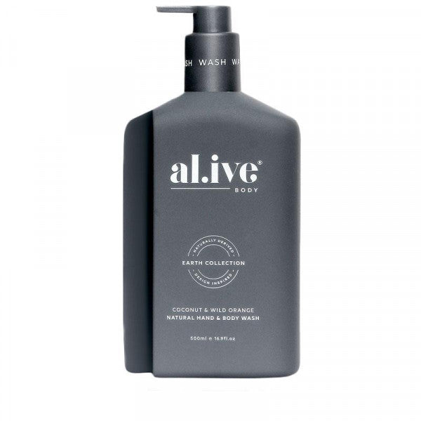 Alive Body Hand &amp; Body Wash - Coconut &amp; Wild Orange 500ml