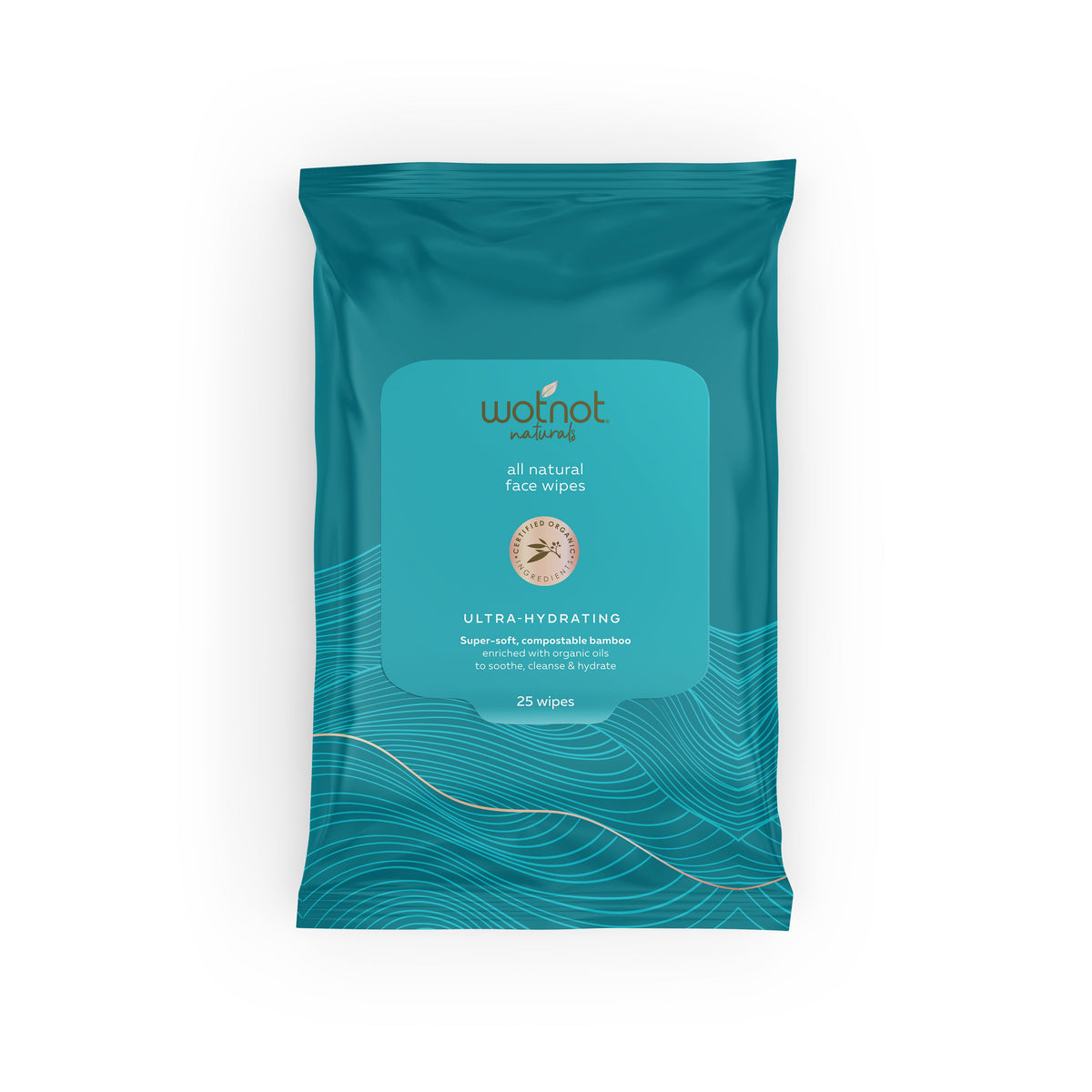 Wotnot Natural Face Wipes Soft Ultra-Hydrating - Aging / Dry Skin 25pk