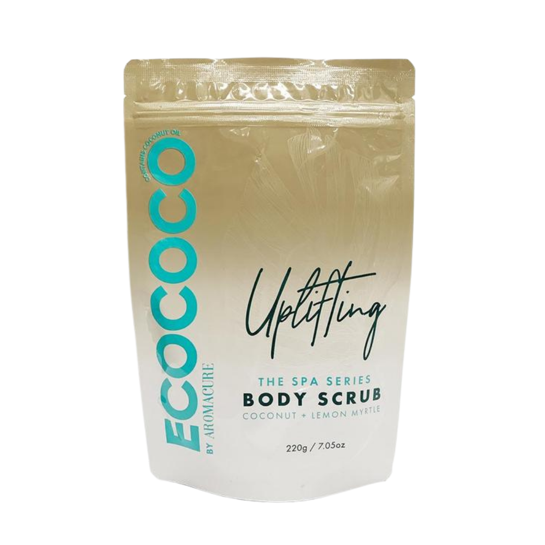Ecococo Coconut &amp; Lemon Myrtle Uplifting Scrub 220g
