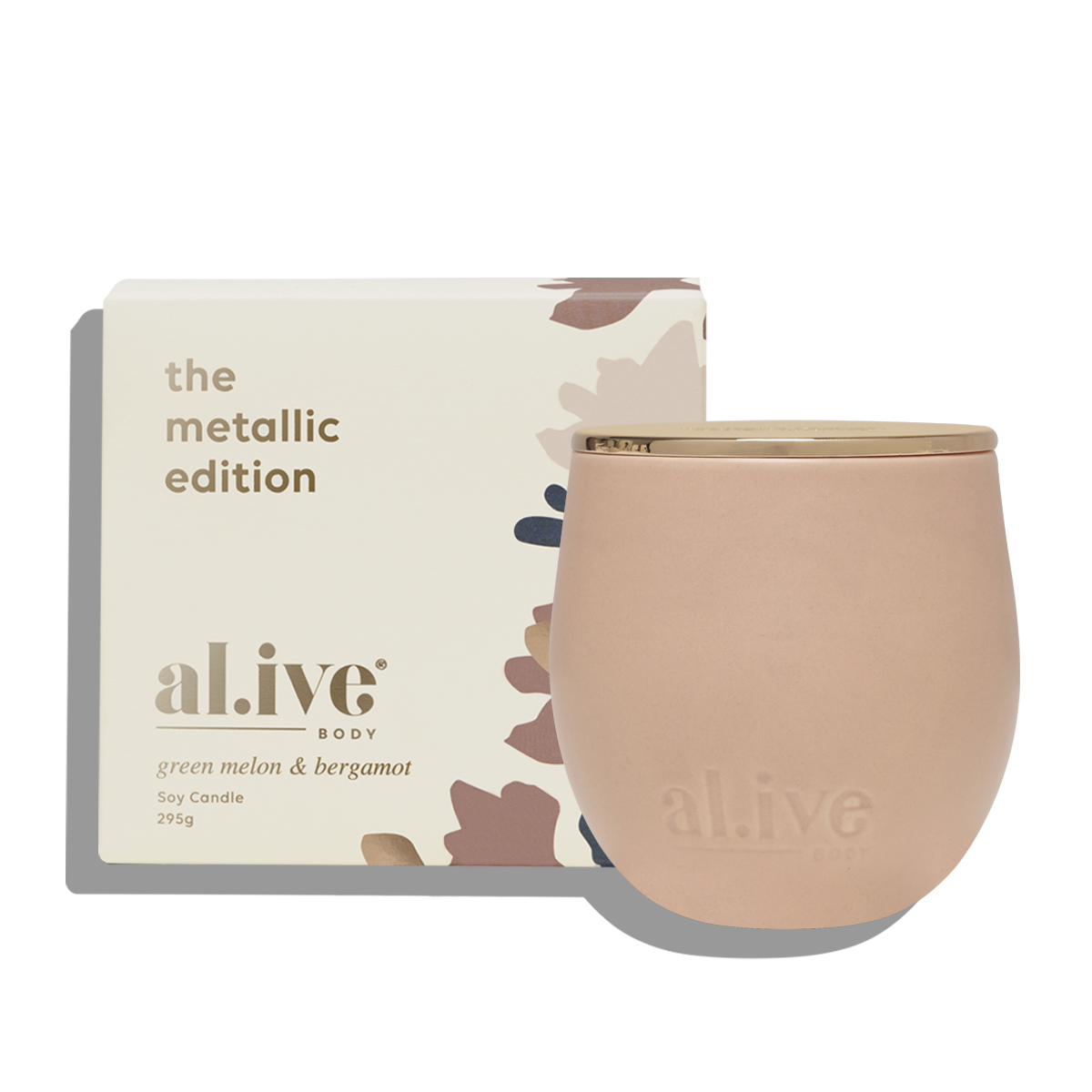 Alive Body Metallic Edition Soy Candle - Green Melon &amp; Bergamont